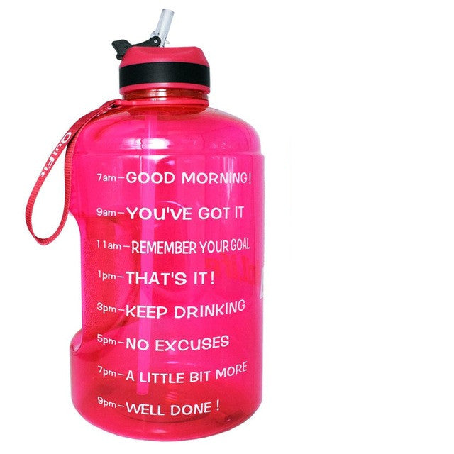 QuiFit 3.78L 2.2L 1.3L 128oz Gallon Water Bottle With Straw Survival Dog
