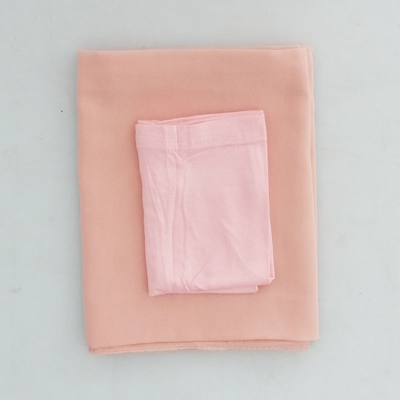 Womens Scarf And Base Cap Set With Middle Eastern-style Veil