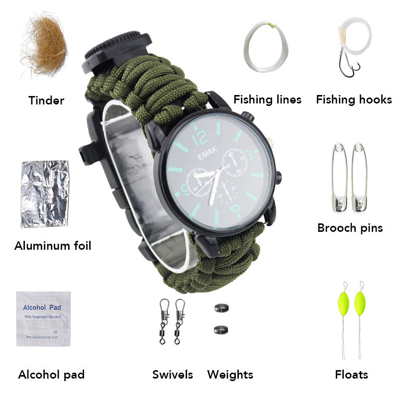 Outdoor Survival Compass Watch Car Emergency - Survival Dog