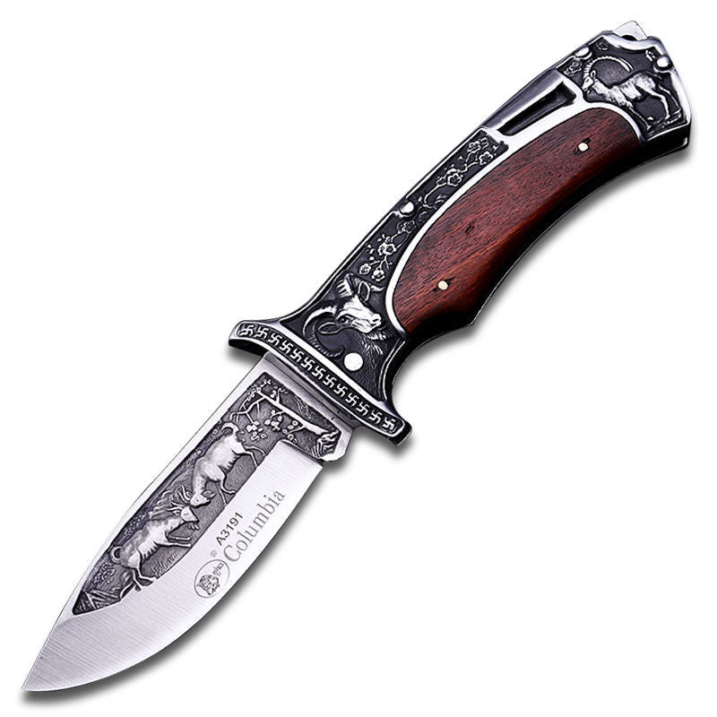 Outdoor Folding Knife Field Survival Fruit Knife Survival Dog