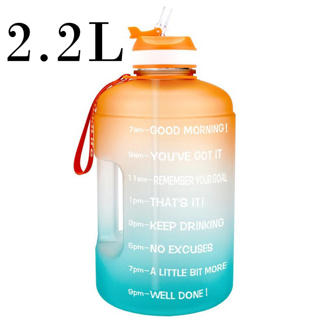QuiFit 3.78L 2.2L 1.3L 128oz Gallon Water Bottle With Straw Survival Dog