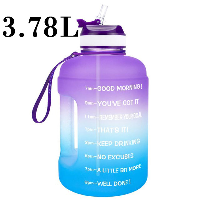 QuiFit 3.78L 2.2L 1.3L 128oz Gallon Water Bottle With Straw Survival Dog