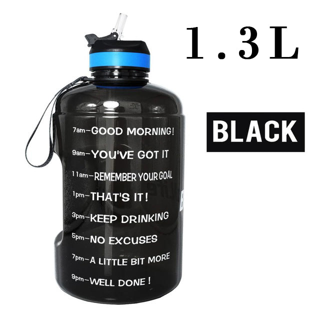 QuiFit 3.78L 2.2L 1.3L 128oz Gallon Water Bottle With Straw Survival Dog