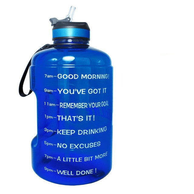 QuiFit 3.78L 2.2L 1.3L 128oz Gallon Water Bottle With Straw Survival Dog
