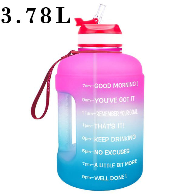 QuiFit 3.78L 2.2L 1.3L 128oz Gallon Water Bottle With Straw Survival Dog