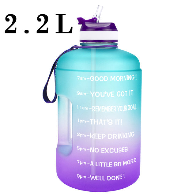QuiFit 3.78L 2.2L 1.3L 128oz Gallon Water Bottle With Straw Survival Dog
