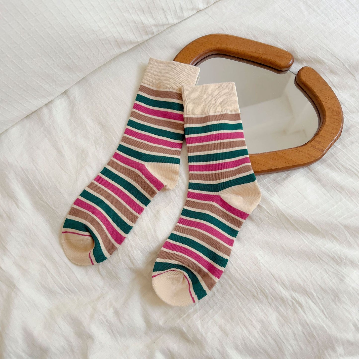 Colourful Striped Socks For Women