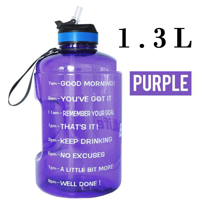 QuiFit 3.78L 2.2L 1.3L 128oz Gallon Water Bottle With Straw Survival Dog