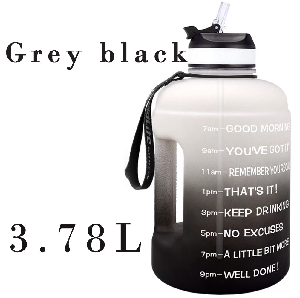 QuiFit 3.78L 2.2L 1.3L 128oz Gallon Water Bottle With Straw Survival Dog