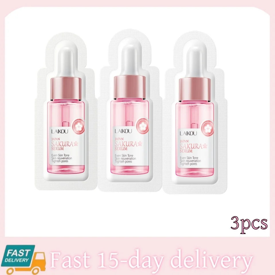 Sakura Whitening Face Serum Fade Fine Lines Anti Aging Tighten Pores Improve Melanin Pigment Dull Moisturizer Brighten Skin Care Survival Dog