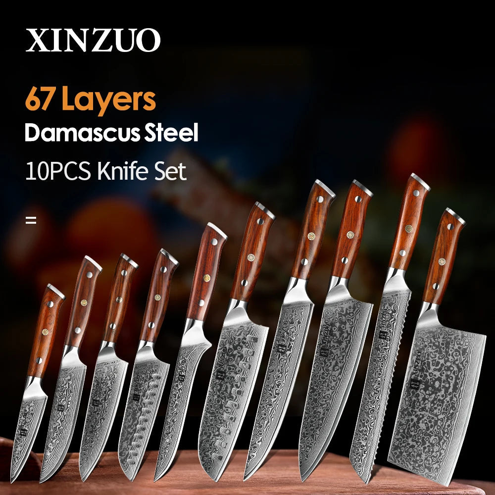Damascus Steel Chef Cutlery Survival Dog