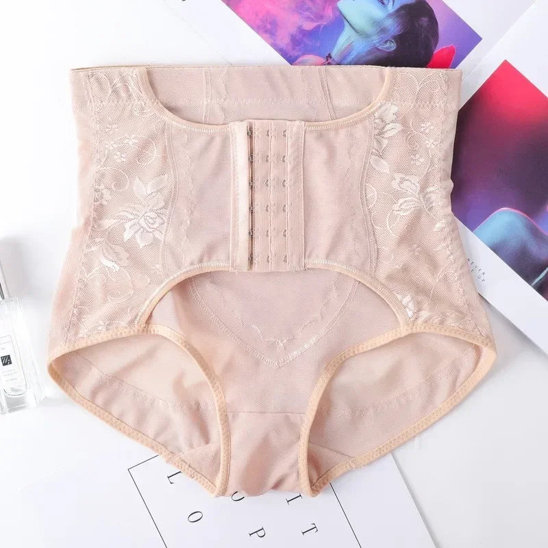 Womens Tummy Control Waist Trainer Corset Butt Lifter Shapewear High Waist Body Shaper Briefs Slim Girdle Panties with Hook Survival Dog