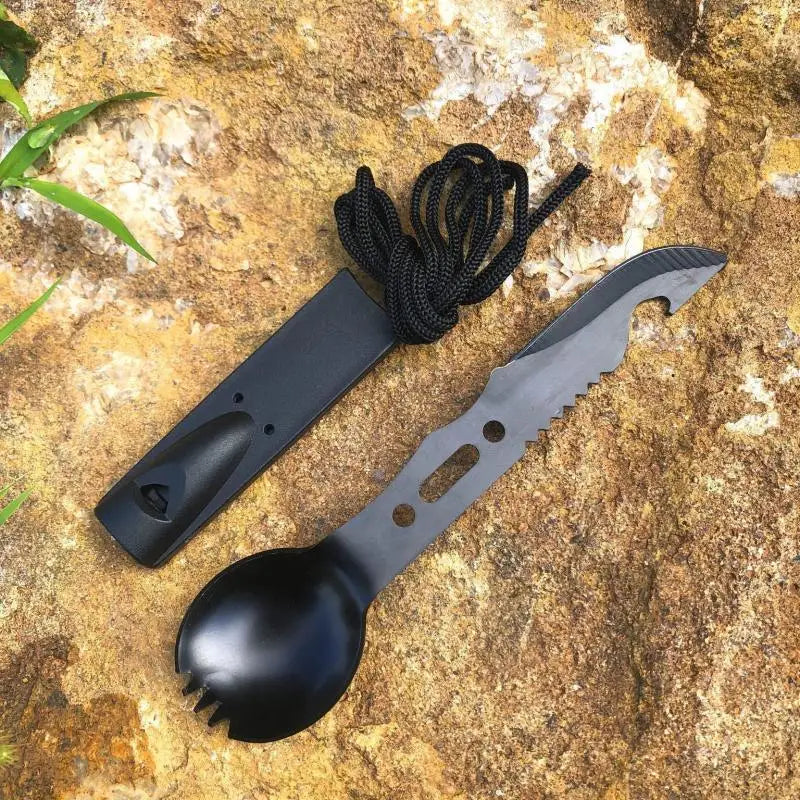 Portable Stainless Steel Multi-function Picnic Cutlery Survival Dog