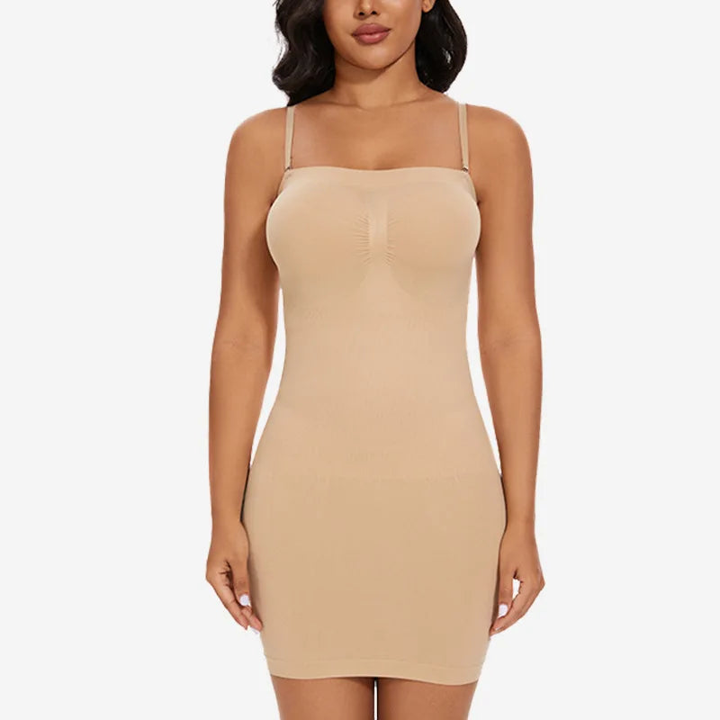 New Summer Seamless Shapewear Slips For Under Dresses Women Smooth Dress Slips Body Shaper Tummy Control Slip Slimming Cami Slip Survival Dog