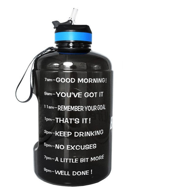 QuiFit 3.78L 2.2L 1.3L 128oz Gallon Water Bottle With Straw Survival Dog
