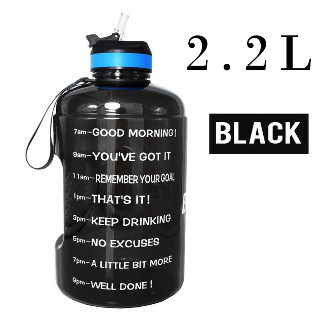 QuiFit 3.78L 2.2L 1.3L 128oz Gallon Water Bottle With Straw Survival Dog