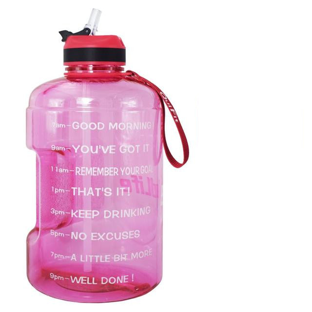 QuiFit 3.78L 2.2L 1.3L 128oz Gallon Water Bottle With Straw Survival Dog