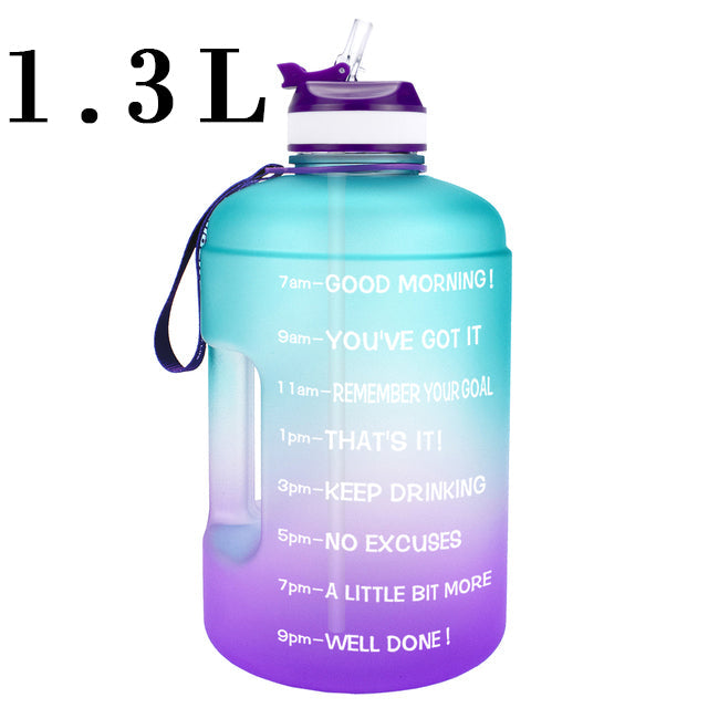 QuiFit 3.78L 2.2L 1.3L 128oz Gallon Water Bottle With Straw Survival Dog