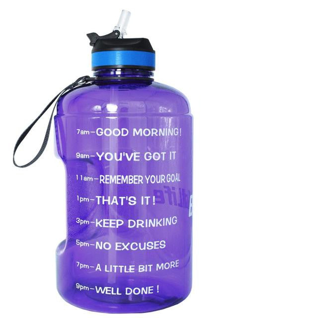 QuiFit 3.78L 2.2L 1.3L 128oz Gallon Water Bottle With Straw Survival Dog