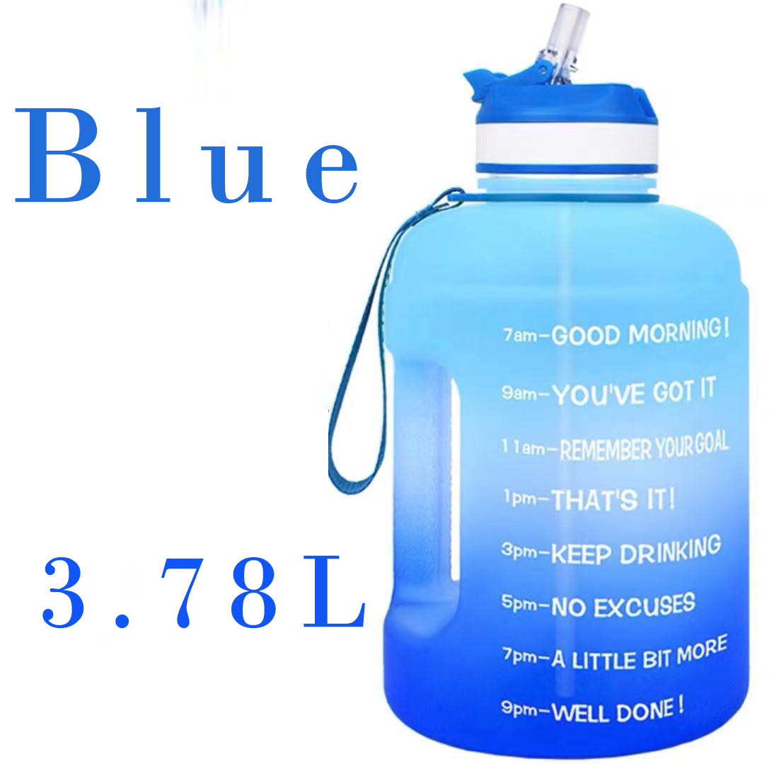 QuiFit 3.78L 2.2L 1.3L 128oz Gallon Water Bottle With Straw Survival Dog