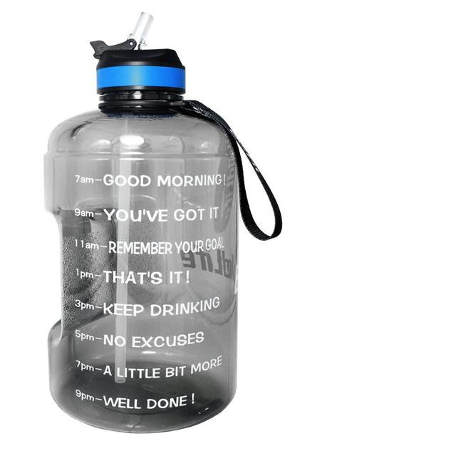 QuiFit 3.78L 2.2L 1.3L 128oz Gallon Water Bottle With Straw Survival Dog