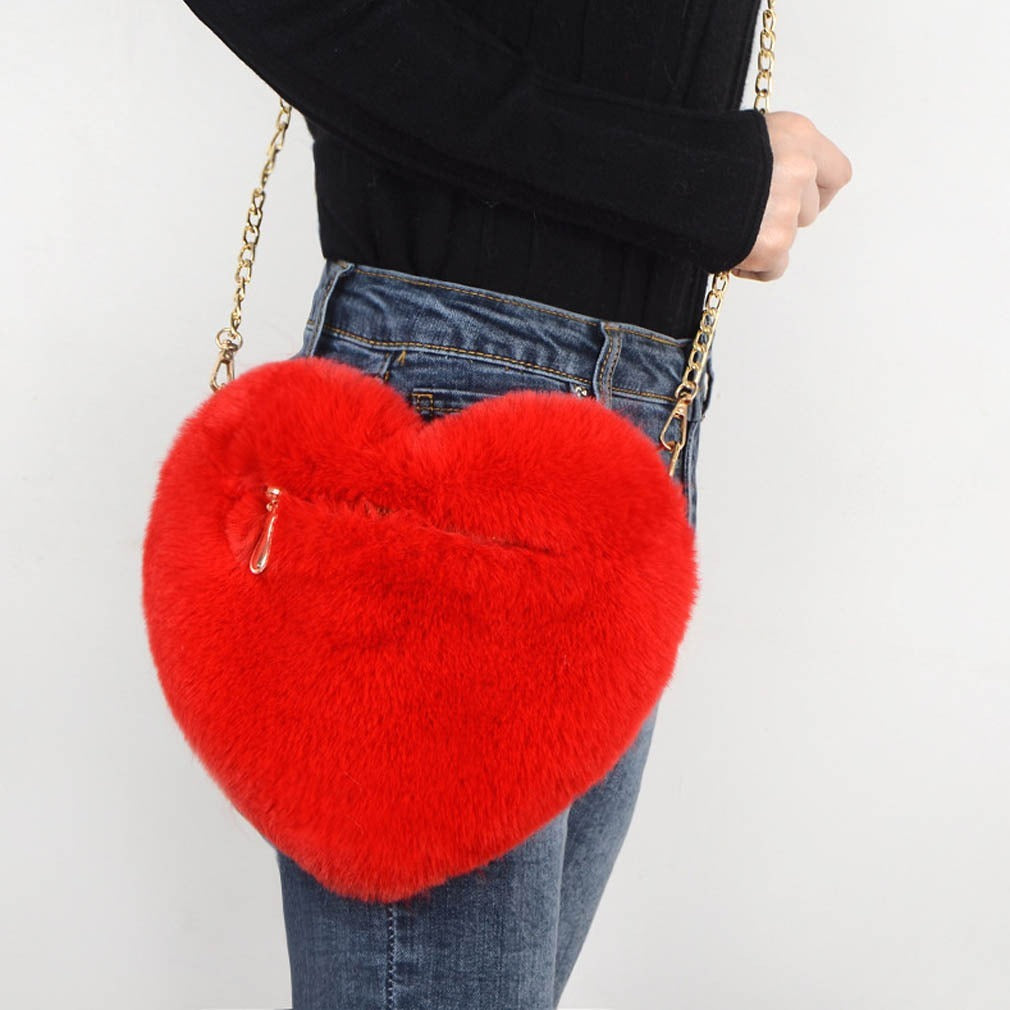 Plush Chain Love Bags For Women