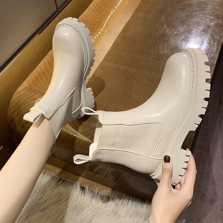British-style High-heeled Martin Boots Girl
