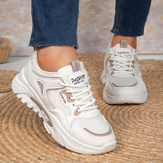 Versatile Casual Platform Mesh Elevator Breathable Sneaker