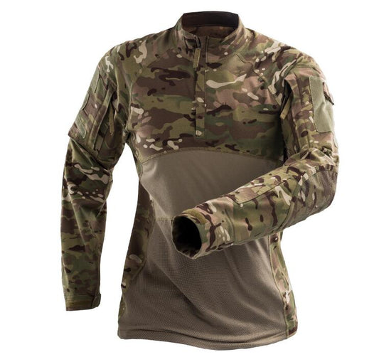 Tactical Shirt Long Sleeve Top Camo Airsoft Outdoor Sports Combat Shirt Survival Dog