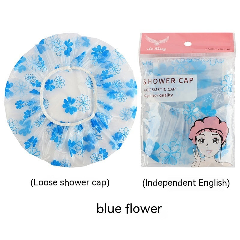 Household Cute Long Hair Waterproof Bath Shower Cap