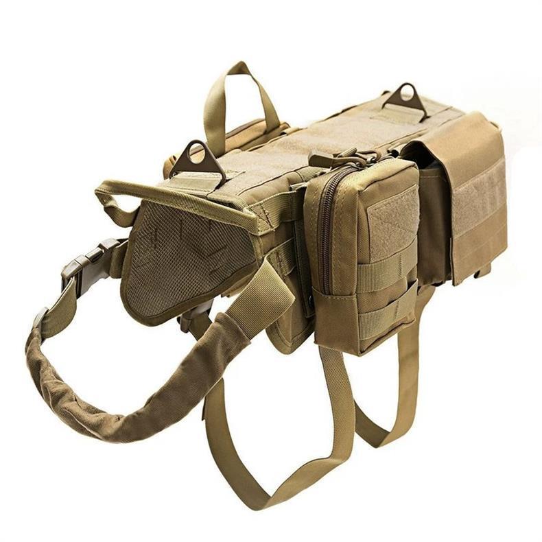 Ihrtrade Tactical Dog Harness Molle System Vest Adjustable Military Survival Dog