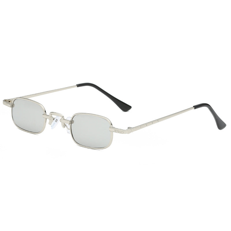 Square small frame men and women sunglasses
