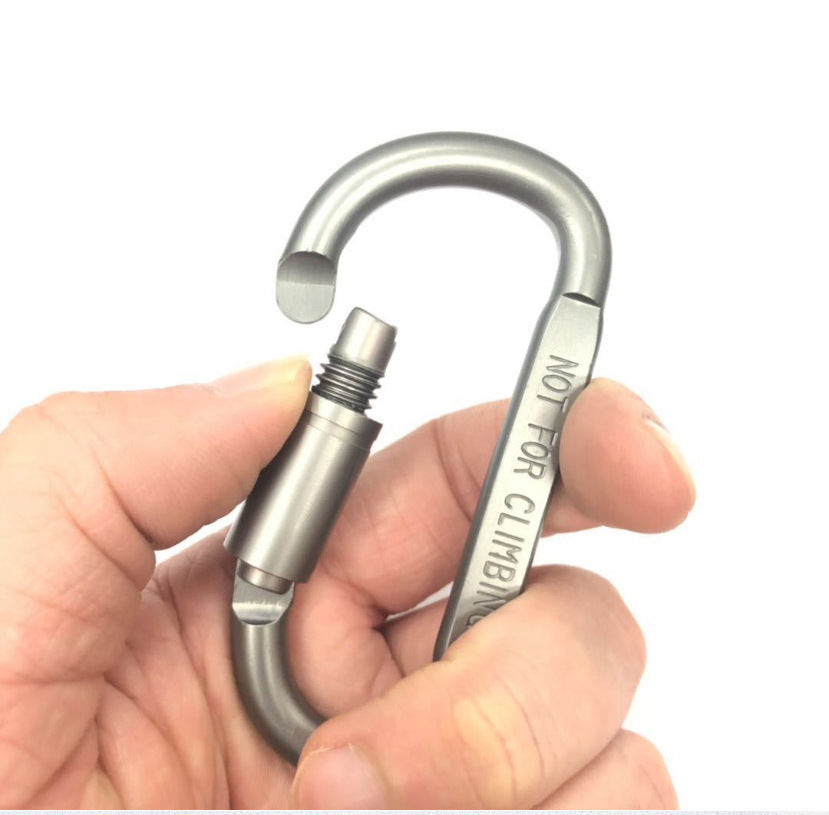 Portable aluminum carabiner Survival Dog
