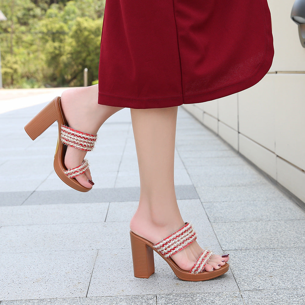 Women's low back sandals