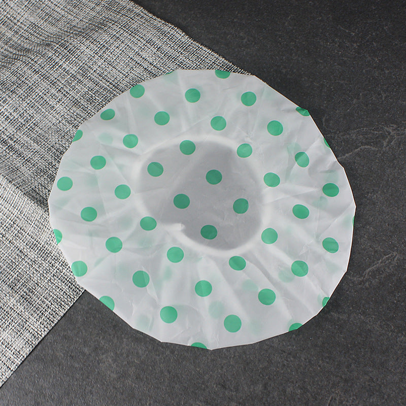 Hotel Plastic Peva Waterproof Bow Printing Female Shower Cap