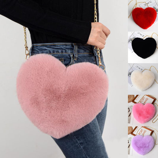 Plush Chain Love Bags For Women