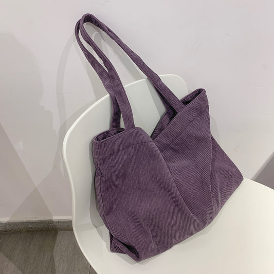 Corduroy Shopper Womens Handbag