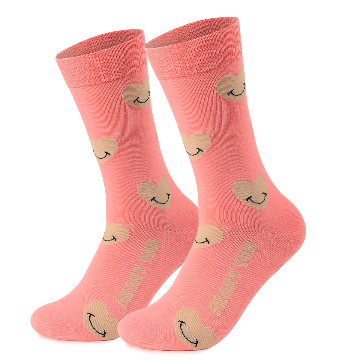 Trending Valentine's Day Gift Item 2 Pairs Of Mid-Calf Cotton Socks For Couples Unisex Soft And Cozy Design