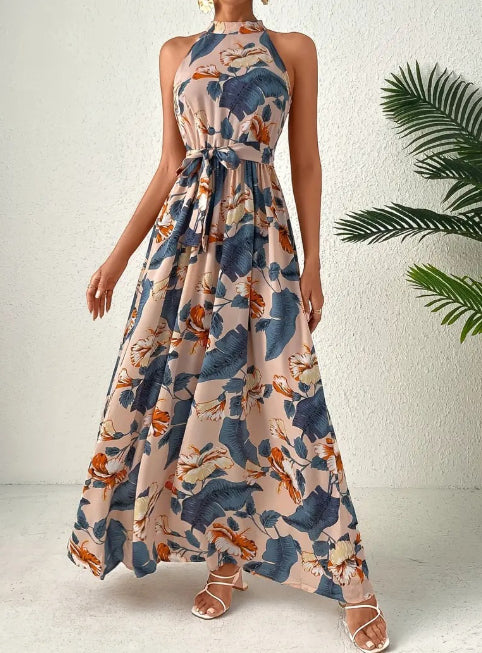 Bohemian Retro Print Dress Women