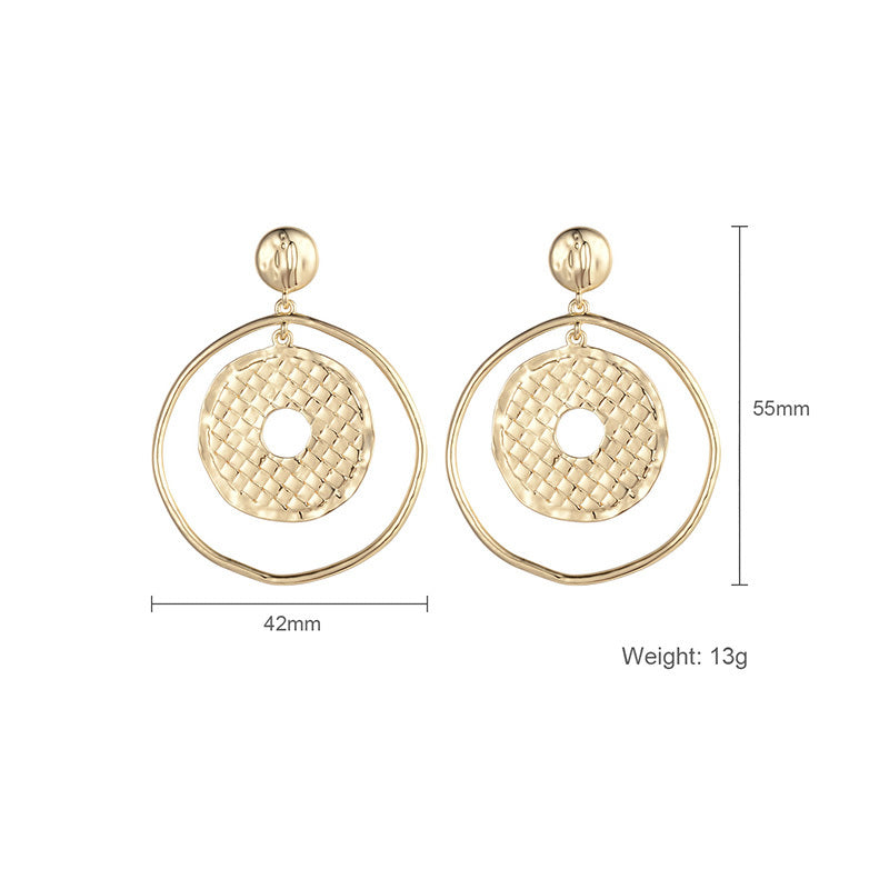Round Temperament Fashion Earrings Women