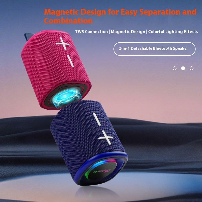 Portable Magnetic Two-in-one Bluetooth Speaker Color Matching