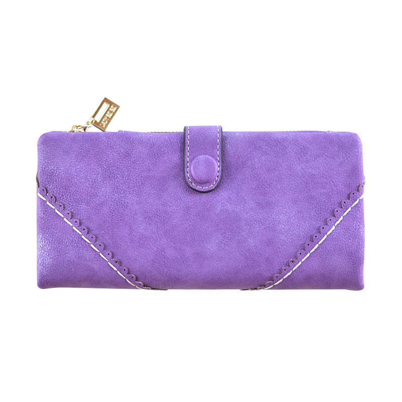 Lady long lace lace buckle zipper multifunction large volume Purse