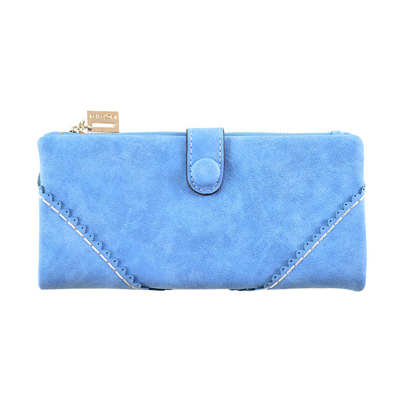 Lady long lace lace buckle zipper multifunction large volume Purse