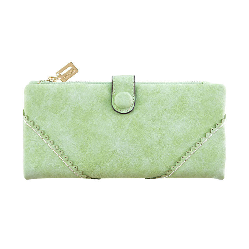 Lady long lace lace buckle zipper multifunction large volume Purse