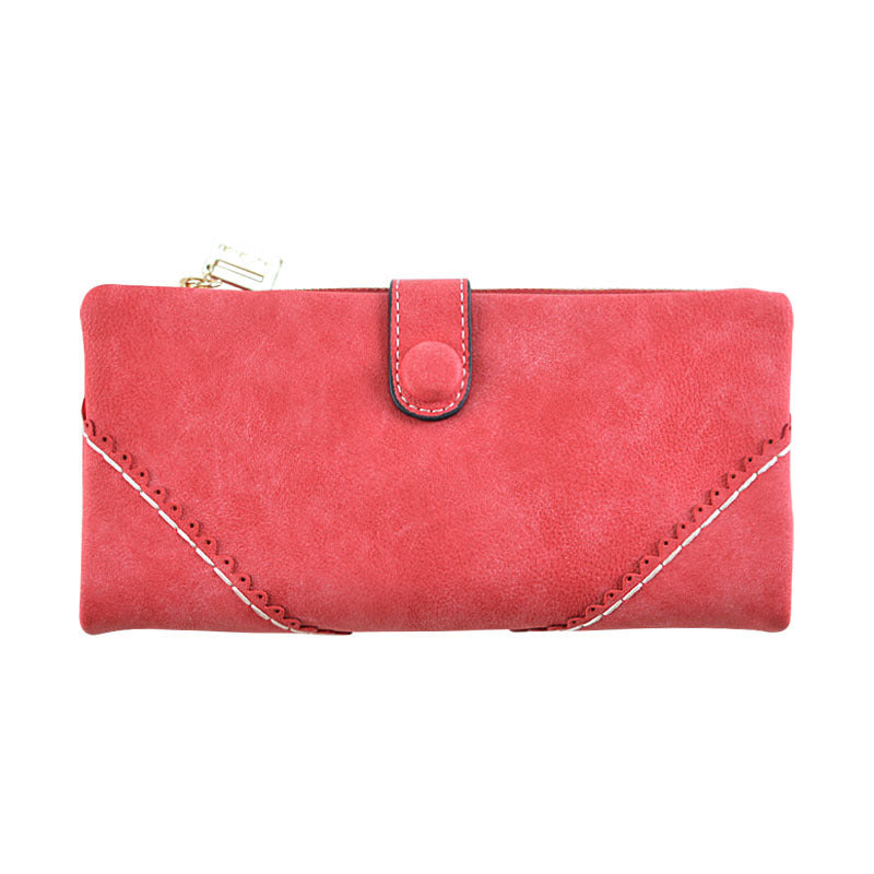 Lady long lace lace buckle zipper multifunction large volume Purse