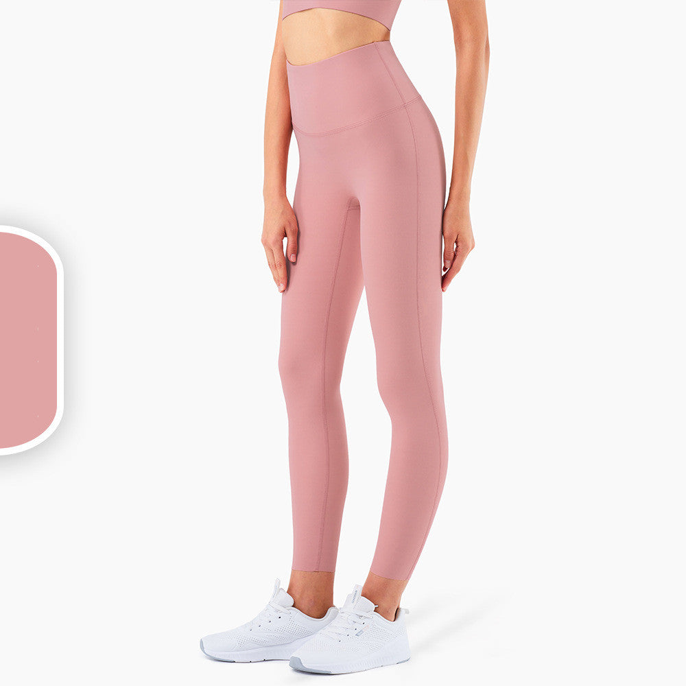 Nude Yoga Pants High Waist Peach Hips Comprehensive Training Fitness Pants Women