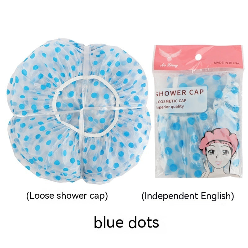 Household Cute Long Hair Waterproof Bath Shower Cap