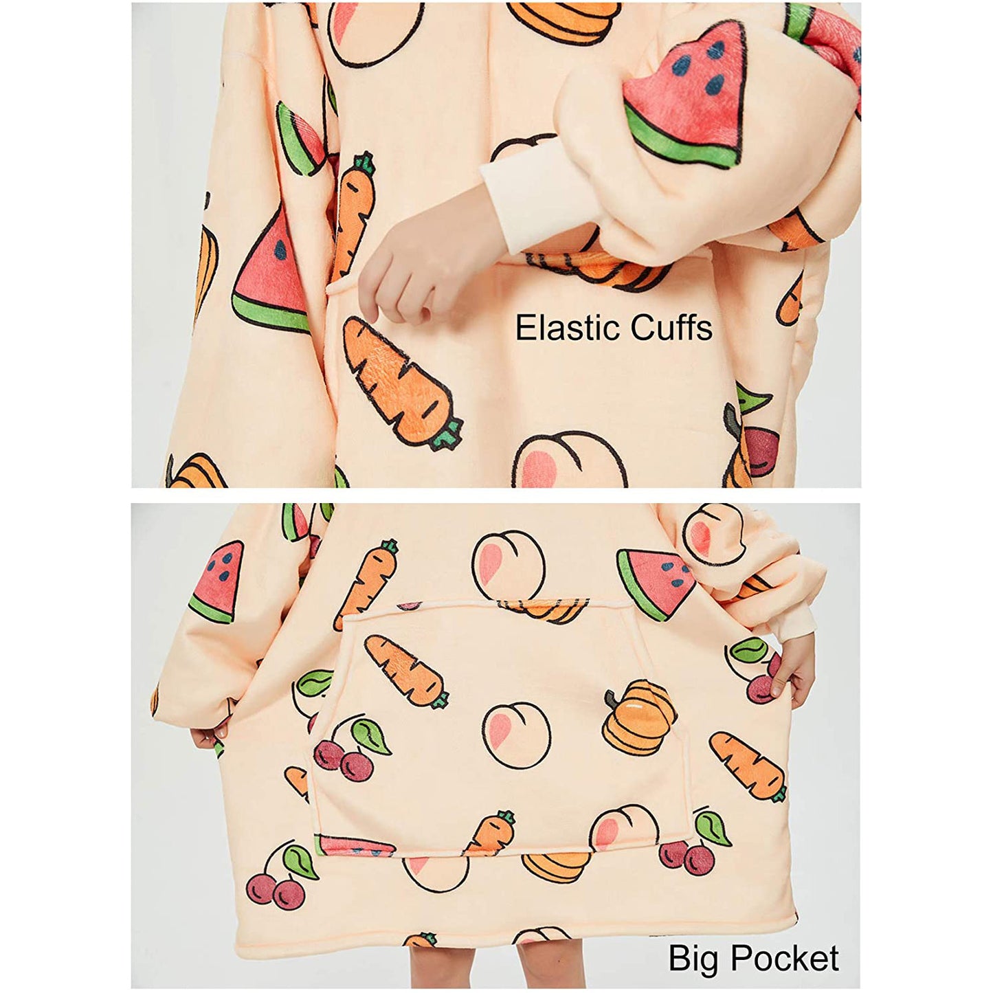 Hooded Bathrobe Digital Printing Pajamas