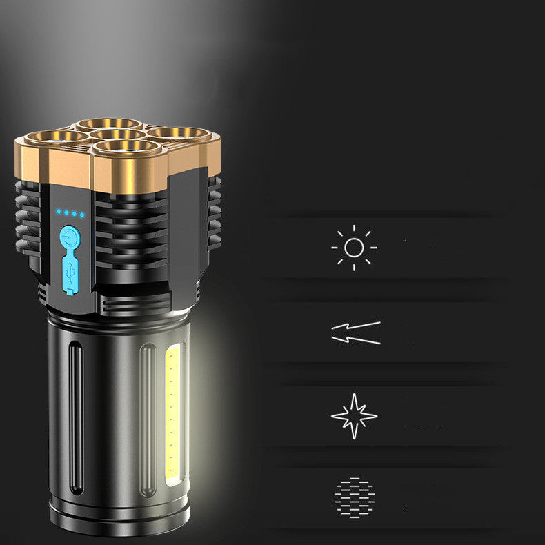 Outdoor Home Portable Emergency Rechargeable Flashlight Survival Dog