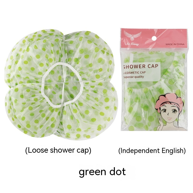 Household Cute Long Hair Waterproof Bath Shower Cap